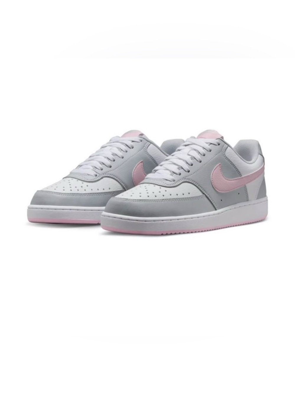 Nike Women’s Court Vision Next Nature Low-Top Shoes size 9 gray and pink